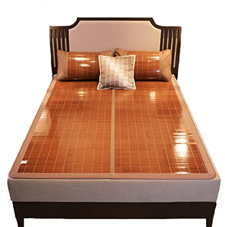 Cubrecolchón refrescante de bambú para verano, tapete plegable de ratán para estudiantes, hogar y dormitorio, tapete de dormir resistente al sudor para camas individuales