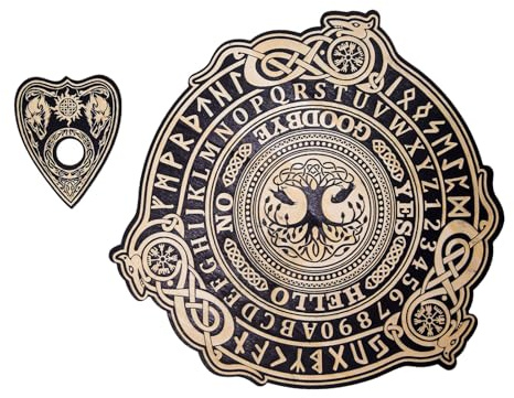 Spirit Board avec planchette en bois - Jeu de formation à courant alternatif - Facile à utiliser - Changement métaphysique - Jeu mystique