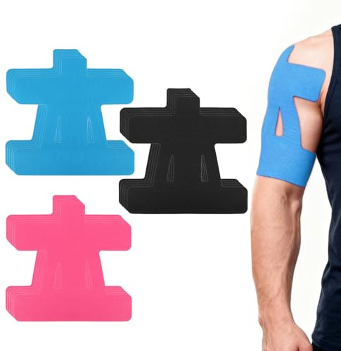 Kinesiotapes Vorgeschnitten für Schulter 15PCS, Kinesiologie Tape Sport Precut für Schultern, Elastisches Athletic Band, Physio Tape Kinesio Tapes Joints Support für Schulterschmerzen Stütze