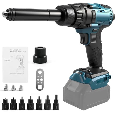 Remachadora y tuercas pistola a batería en 1 para Makita 18V (sin batería)
