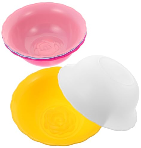 HEALLILY 6 lavabos de plástico para limpieza facial, spa, salón, cocina, cuencos multiusos para lavar ropa, platos y suelos, color aleatorio