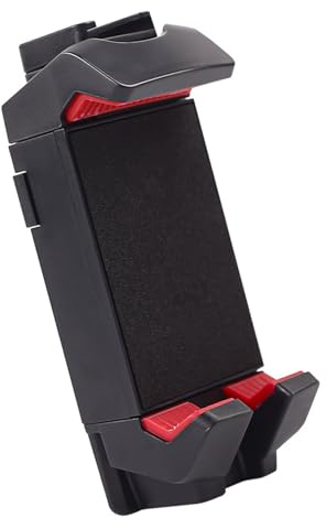 Zkydhbd Supporto per telefono tablet adattatore morsetto con slitta fredda rotante 1/4 foro per vite treppiede clip per montaggio a doppio lato elastico clip