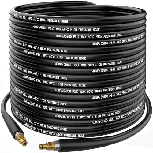 20M High Pressure Washer Replacement Hose,Accessories Jet Power Extension Water Clean Pipe for Karcher K Series Pressure Washer K2 K3 K4 K5 K6 K7,Click Plug Quick Connector,40MPa(5800 PSI),MAX.60℃
