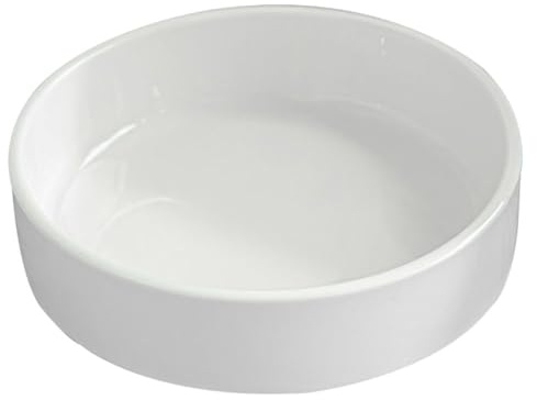 DECHOUS Sottovaso in Ceramica Bianco Lucido Piccolo Vassoio Raccogligocce per Piante da Interno Sottovasi per Vasi da Fiori Base Stabile per Proteggere Superfici da Acqua e Terra