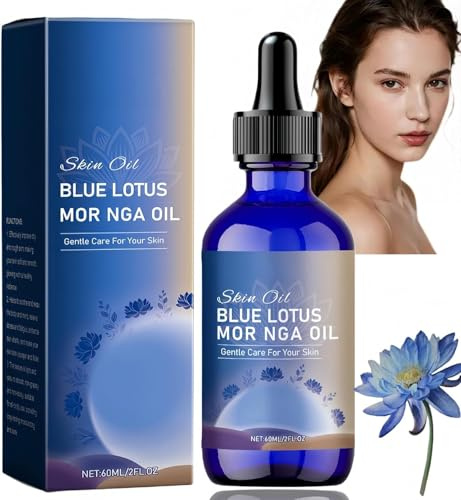 Blue Lotus Moringaöl, Anti-Aging-Hautlotion für Frauen, aufhellendes Gesichtsöl mit Moringasamen, antioxidative Hautpflege, intensive Feuchtigkeitspflege