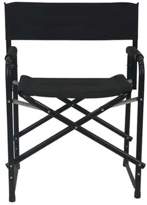 GHHZML Directors Chair Outdoor Lightweight Fishing Relax Folding Portable Oxford Aluminum Director Beach Pool Chair(Black)