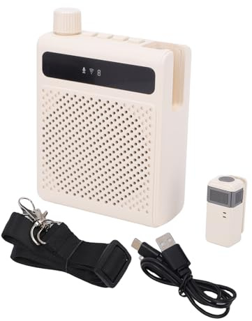 Holigie Amplificador de Voz para Profesores, Amplificador de Voz Portátil Inalámbrico Recargable con Micrófono de Solapa, Sonido para Profesores, Guías Turísticos y Presentadores (Blanca)