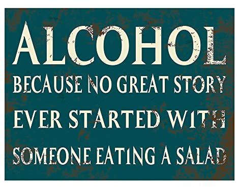 Bang Tidy Clothing Metal Bar Signs Tin Plaque Vintage Style - Ideal Accessories for Home Bar Pub Shed Man Cave Gift - 3 Sizes No Great Story Words 1