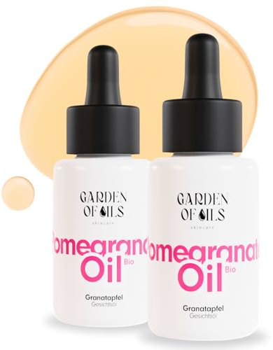 Granatapfel Gesichtsöl BIO (2x30ml Geschenkset) - Garden of Oils® - Vitalisierend & straffend - Granatapfelkern Gesichtspflege - Made in Germany …
