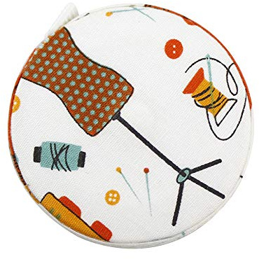 Mètre ruban rétractable doux pour mesures corporelles, longueur poitrine, taille, coton, motif floral coloré, avec fractures, règle de 150 cm