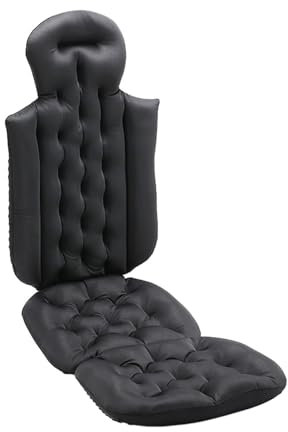 Sharplace Bath Pillow Adult Bathing Mat Bathtub Accessories Bath Tub Pillow Breathable Folding Full Body Bath Pillow Head Rest Pillow, Black