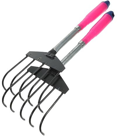 BESPORTBLE Herramientas 2 Piezas para Atrapar El Rastrillo De Mar Rastrillo para Arar Pequeño Rastrillo De Arena Rastrillo para Arbustos Rastrillo De Mango Corto Rastrillo De Excavación De