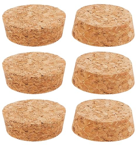 GOMAKERER 12 Stück Korkstopfen Für Flaschen, 4.8-5.3x1.75cm Konische Korken Ersatzkorken Getränkeverschlüsse Weinflaschenkorken Deckel Für Die Weinherstellung Craft Beer Bottle