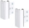 QUARKZMAN 2pz Casa Sicurezza Porta Blocco Porta Rinforzo Blocco 3 Fermo Resistenza 800 Libbre Anteriore Porta Calcio Sicurezza Protezione per Versa Oscillante Porta Bianco