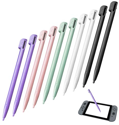 TYFGRT 10 Stylets pour Écran Tactile, Stylets pour Écran Tactile en Plastique, Accessoires pour Console De Jeu, Stylets Tactiles pour Console De Jeu, Stylets Multifonctions pour Écran Tactile