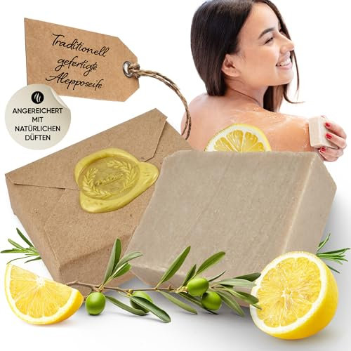 PanPura | Original Aleppo Seife [Olivenseife] Alepposeife für Haare, Gesicht, Körper - Bio Seife, vegan & palmölfrei, Oliven Natur-Haarseife, Olivenölseife