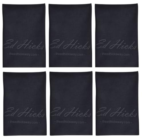 Ed Hicks 6 Extra Large Premium Microfibre TV Screen Cleaning Cloths—30cm x 30cm—for Cleaner TV Screens, iPads, Tablets, Laptops ⭆ Washable ⭆ Soft, Non-Scratch ⭆ Anti Static ⭆ Chemical Free ⭆ 6 Pack