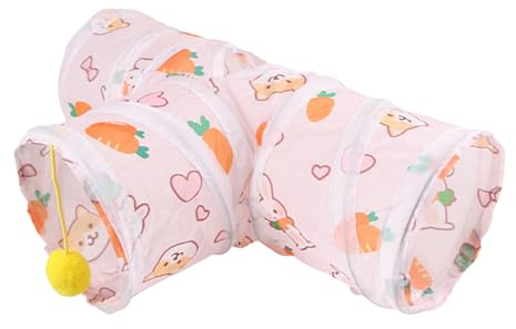 Kleintier-Tunnel, Übungsröhrchen für kleine Haustiere, zusammenklappbar, für Kätzchen, Zwergkaninchen, Kaninchen, Meerschweinchen, Chinchillas, Übung, Aktivität, lustiges Spielzeug