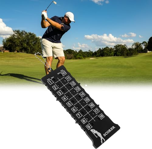 Helweet Golf Ergebnis Zähler, Golf Schlagzähler, Score Zähler Stroke Counter, Spieler Schlagzähler, Ergebnis Indikator, Zählen Von 18 Loch Auf Dem Golfplatz, Rundenzähler Zubehör, Schwarz