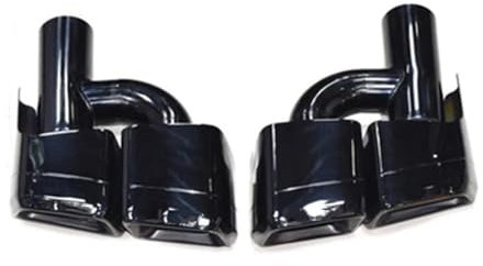 Auspuffspitzen Auspufftopf Für Benz W212 E63 W204, 2 Stück/Set 304 Edelstahl Auto Auspuffblende Schalldämpfer Auspuffblende Auspuffanlage Düse(H Black)