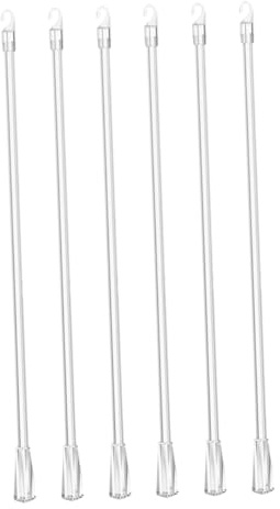 NUOBESTY 6piezas Barra De Cortina Transparente Accesorios para Persianas Verticales Gancho y Agarre Repuesto para Bricolaje El Hogar