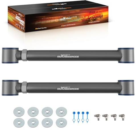 maXpeedingrods 2 x Braccio trasversale posteriore regolabile in basso a destra per Jeep Grand Cherokee WJ 1999 – 2004 Rear Lower Adjustable Control Arm