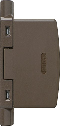 ABUS Scharnierseitensicherung FAS97 - schlüssellose Fenstersicherung für die Scharnierseite von Fenster, Terrassentür und Balkontür - Einbruchschutz gegen Aufhebeln - verdeckt montierbar - braun