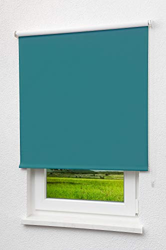 LYSEL - Qualitätsrollo abdunkelnd türkis, (B x H) 123cm x 190cm in blau/türkis