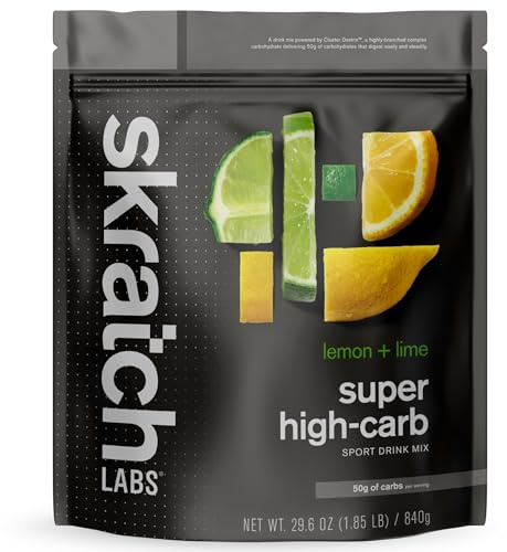 Skratch Labs Super High-Carb Hydration Powder | Carbohydrate Powder with Cluster Dextrin and Electrolytes | Endurance Energy Drink | Lemon - Lime (840 Grams) | Non-GMO, Gluten Free, Vegan, Kosher