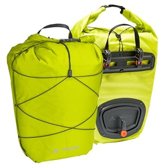 VAUDE Aqua Back Light - Fahrradtasche - 1 Hinterradtasche (38L) in gelb - wasserdicht - Made in Germany