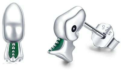 Dino Ohrringe 925 Sterling Silber Dinosaurier Ohrstecker Ohrringe Tier Ohrringe Dinosaurier Schmuck Geschenke für Damen Frauen Kinder Teen