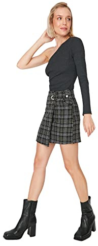 Trendyol Falda - Caqui - Mini, Caqui, 38