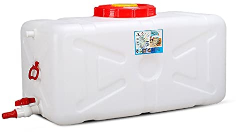Bidón para agua BidóN PláStico Con Grifo PortáTil Agua Potable DepóSito Cubos De PláStico De Calidad Alimentaria Con Grifo Gran Capacidad Contenedores Para Exteriores O Camping, TamañO 100l(Size:25L)