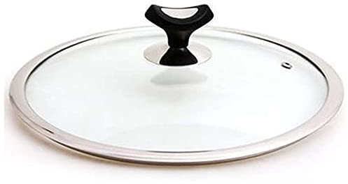 Coperchio per casseruola in Vetro temperato per casseruola per friggere, Adatto a Tutte Le pentole e padelle per friggere coperchi di Ricambio per padelle (Trasparente 26 cm)