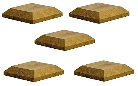 Timber Fence Post Cap | Fits 3x3 (75x75mm) Posts | Green | Square Posts | Pack of 5