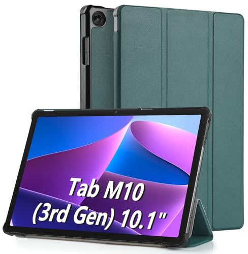 Bighan Funda Compatible para Lenovo Tab M10 3rd Gen 10.1(No Compatible para Lenovo 10 HD), Carcasa Folio con Soporte y Tapa Magnética para Lenovo Tab M10 3rd Gen 10.1 Pulgadas -Verde