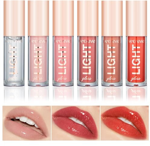 Shengxi Set di 6 bastoncini di olio per labbra, set di lucidalabbra per ragazze e ragazze, idratante, a lunga durata, impermeabile, rossetto liquido per labbra per ragazze e donne (set A)