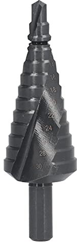 ANKROYU 6-30 mm Stufenbohrer, Hochgeschwindigkeitsstahl-Metall-Stufenbohrer, Stufenbohrkopf, Stufenbohrer-Zubehör für Eisen, Holz