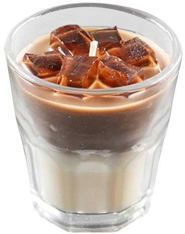 Bougies à café, bougies d'aromathérapie | Bougie parfumée au café glacé en cire de soja naturelle mélangée avec des huiles - Bougie décorative pour aromathérapie et méditation
