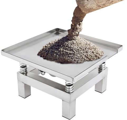 Table vibrante en béton - 50 W - Bloc de test - Plateforme vibrante en acier inoxydable - Mini table vibrante en béton - 3000-3600 tr/min