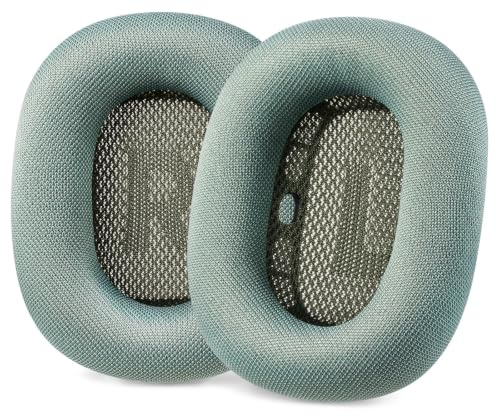 AHG Accessory House Global Uppgraderad ersättning airpods max öronkuddar kuddar kompatibla med Apple AirPods Max-hörlurar (gröna). Silikonfodrat nät/skum med hög densitet/stark magnet