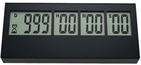 Breeshy Digitaler Tageszähler mit Countdown 999 Tage für Urlaub, Ruhestand, Hochzeit, Labor und Küche.