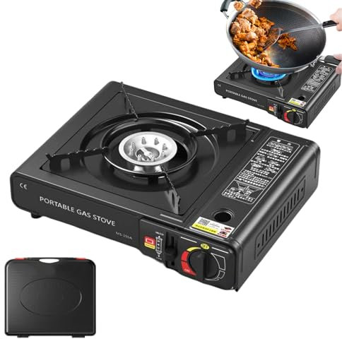 Stufa Da Campeggio Portatile, Fornello Da 2 In 1 Bruciatore, Fornello A Ga-s, Bruciatore Per Piano Cottura Leggero, Accesso-ri Da Cucina Leggeri Multifunzionali