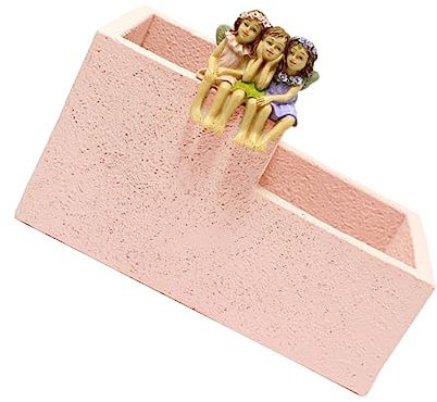 TEHAUX Desktop Pencil Organizer Resin Succulent Plant Pot Pen Container Cosmetic Brush Organiser Elegant Home Decor
