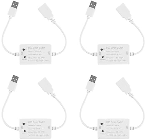 Dropfree 4X Tuya USB Smart Switch WiFi Controller Universal Breaker Timer Smart Life for USB Appliances for Home