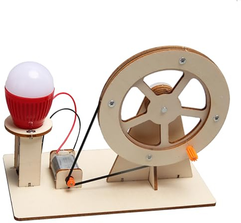 Hand Crank Generator Toy - 15x8.5x12cm Educational Science Kit, Portable Diy Power Generator, Durable Build Interactive Stem Learning Tool | Battery-Free Energy Source for Kids and Students