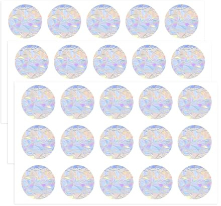 75 stycken fågelskydd klistermärken för fönster, prisma-fönsterklistermärken för klistermärken fågelskydd fönster, suncatcher klistermärken att fåglar flyger i fönster, cirkulär stil