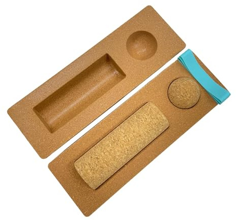 QSTDGVPW Rinforzatore per Piedi con Tavola da Equilibrio in Sughero, Palla con Fasce di Resistenza per Rafforzare I Piedi, Ideale per Le Donne