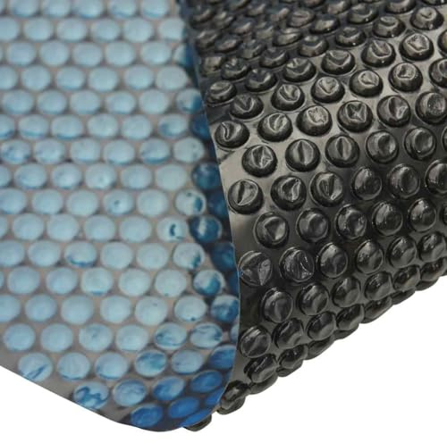 Genérico Pellicola Galleggiante Solare PE per Piscina 527 cm Nero e Blu,Nero,3.56kg,92979