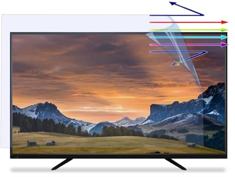 GJHGNFRDK Protecteur d'écran TV, Protecteur d'écran TV for téléviseurs LCD LED OLED QLED de 42 à 75 pouces, protection contre la lumière bleue mate(43in 942x529mm)